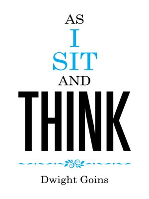 cover image of As I Sit and Think